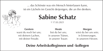 Anzeige von Sabine Schatz von MGO