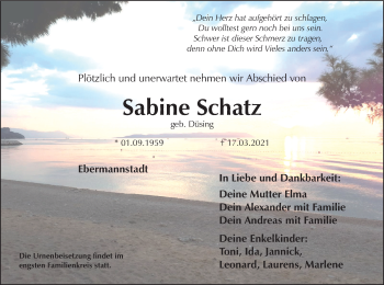 Anzeige von Sabine Schatz von MGO