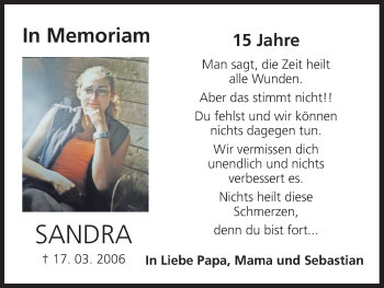 Anzeige von Sandra Marx von MGO