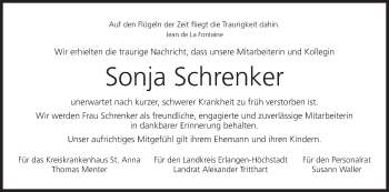 Anzeige von Sonja Schrenker von MGO