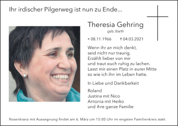 Anzeige von Theresia Gehring von MGO