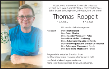 Anzeige von Thomas Roppelt von MGO