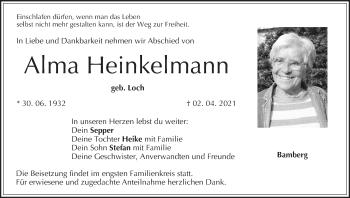 Anzeige von Alma Heinkelmann von MGO