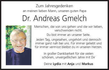Anzeige von Andreas Gmelch von MGO
