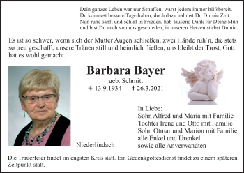 Anzeige von Barbara Bayer von MGO