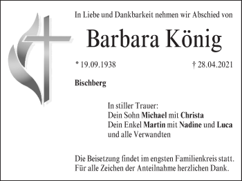 Anzeige von Barbara König von MGO