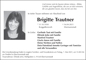Anzeige von Brigitte Trautner von MGO