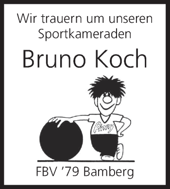 Anzeige von Bruno Koch von MGO
