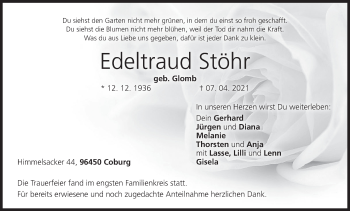 Anzeige von Edeltraud Stöhr von MGO
