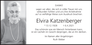 Anzeige von Elvira Katzenberger von MGO