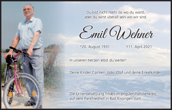 Anzeige von Emil Wehner von MGO