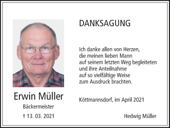 Anzeige von Erwin Müller von MGO