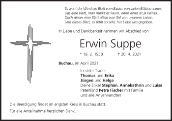 Anzeige von Erwin Suppe von MGO