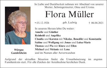 Anzeige von Flora Müller von MGO