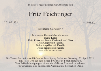 Anzeige von Fritz Feichtinger von MGO