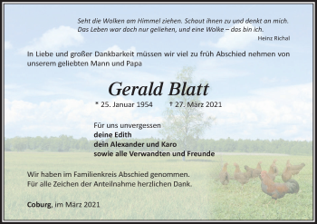 Anzeige von Gerald Blatt von MGO