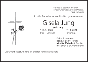 Anzeige von Gisela Jung von MGO