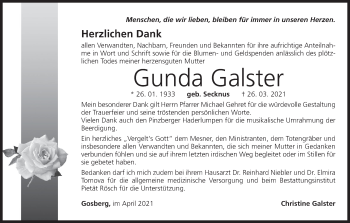 Anzeige von Gunda Galster von MGO