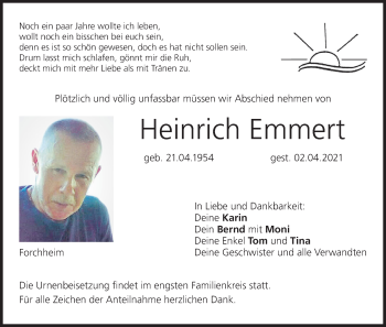 Anzeige von Heinrich Emmert von MGO