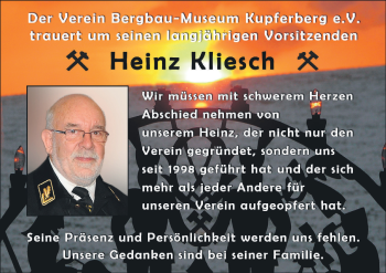 Anzeige von Heinz Kliesch von MGO