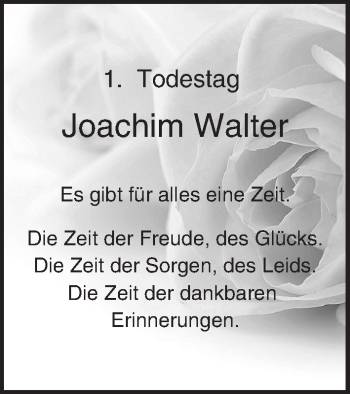 Anzeige von Joachim Walter von MGO