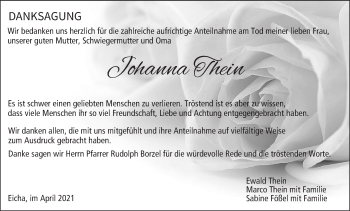 Anzeige von Johanna Thein von MGO