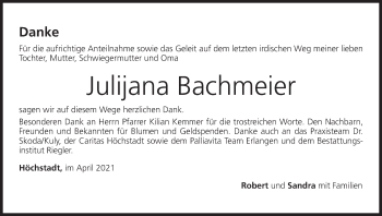 Anzeige von Julijana Bachmeier von MGO