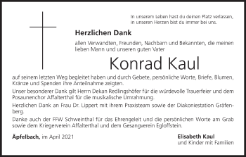 Anzeige von Konrad Kaul von MGO