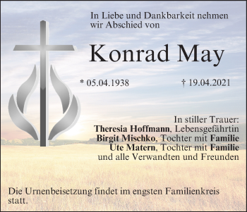 Anzeige von Konrad May von MGO