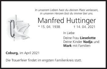 Anzeige von Manfred Huttinger von MGO