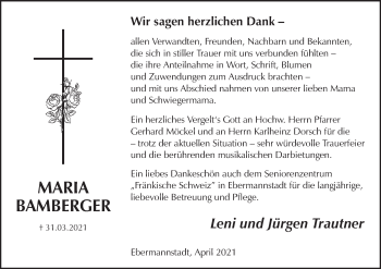 Anzeige von Maria Bamberger von MGO