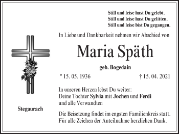 Anzeige von Maria Späth von MGO
