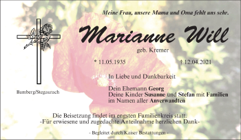 Anzeige von Marianne Will von MGO