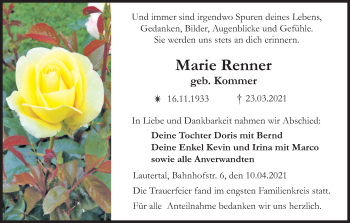 Anzeige von Marie Renner von MGO