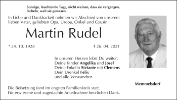 Anzeige von Martin Rudel von MGO