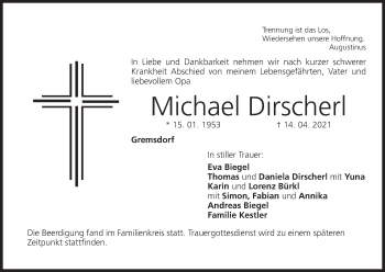 Anzeige von Michael Dirscherl von MGO