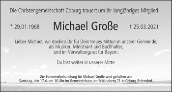 Anzeige von Michael Große von MGO