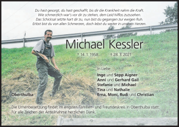 Anzeige von Michael Kessler von MGO