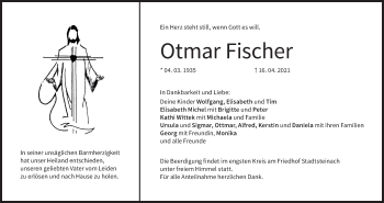Anzeige von Otmar Fischer von MGO