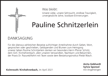 Anzeige von Pauline Schnitzerlein von MGO