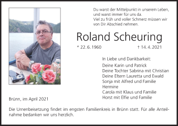 Anzeige von Roland Scheuring von MGO