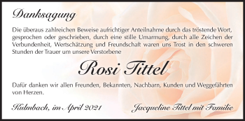 Anzeige von Rosi Tittel von MGO