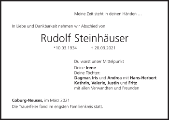 Anzeige von Rudolf Steinhäuser von MGO