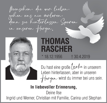 Anzeige von Thomas Rascher von MGO