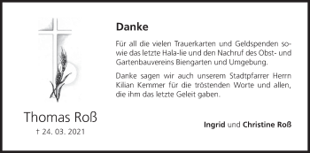 Anzeige von Thomas Roß von MGO