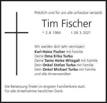Anzeige von Tim Fischer von MGO
