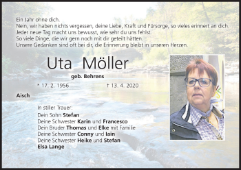 Anzeige von Uta Möller von MGO