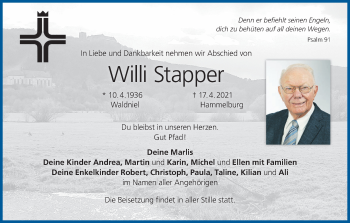 Anzeige von Willi Stapper von MGO