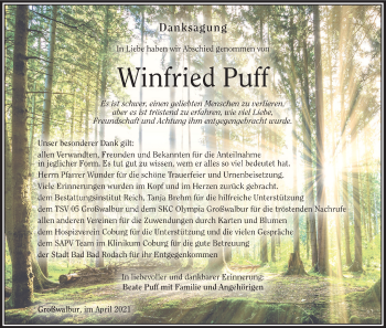 Anzeige von Winfried Puff von MGO