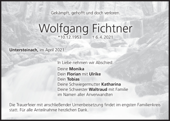 Anzeige von Wolfgang Fichtner von MGO